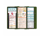 WhiteCoat Clipboard® Trifold - Army Green Cardiology Edition